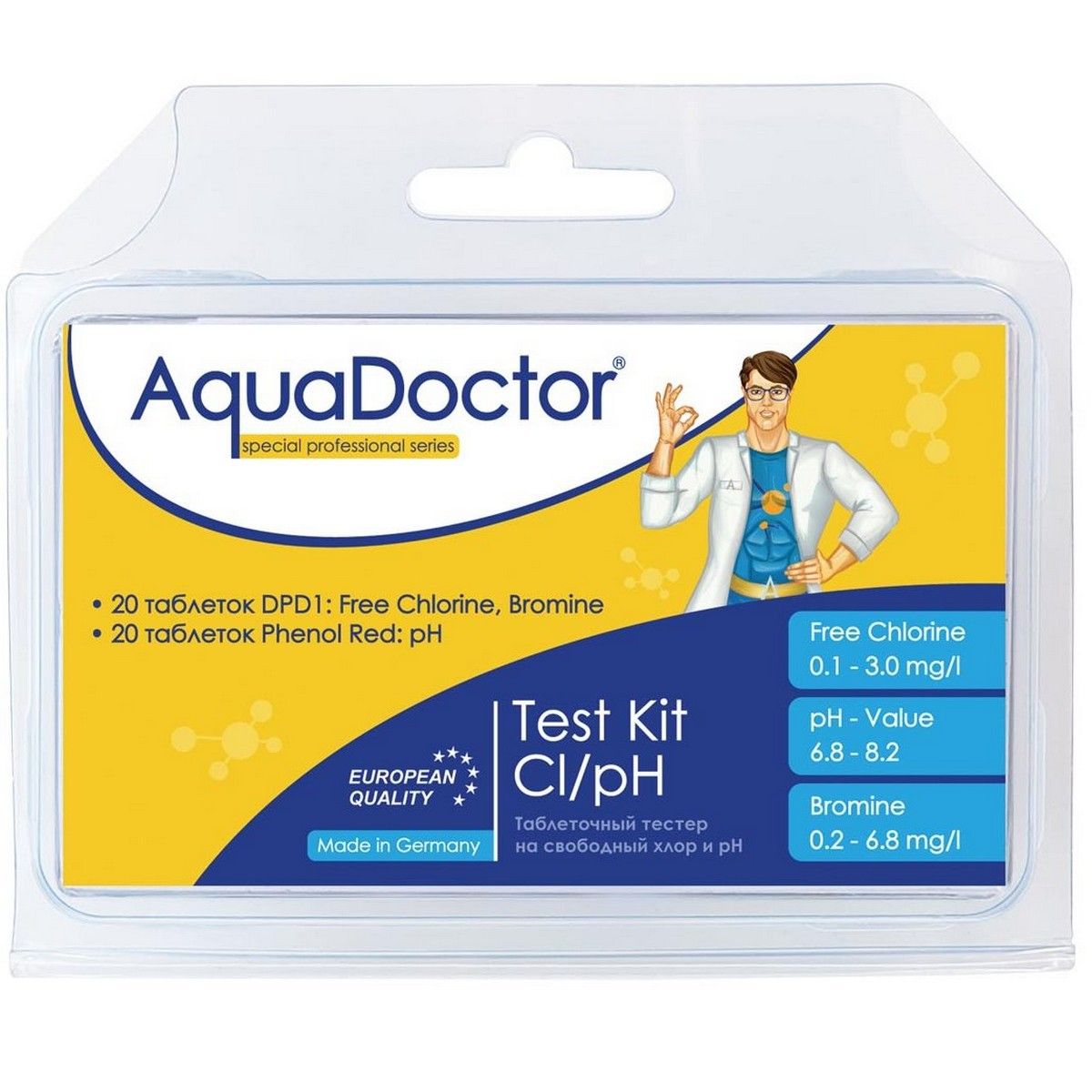 Тестер AquaDoctor Test Kit Cl/pH фото