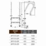 Сходи для басейну Emaux Mixta SFF415-SR (4 сходинки), AISI-304