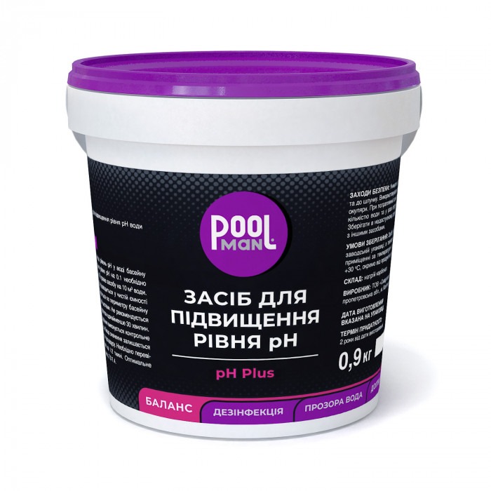 Засіб для підвищення рівня pH Poolman pH Plus, 0.9 кг